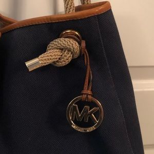 Nautical navy shoulder bag by Michael Kors